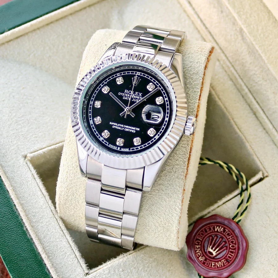 Rolex Date just 41 Black Diamond