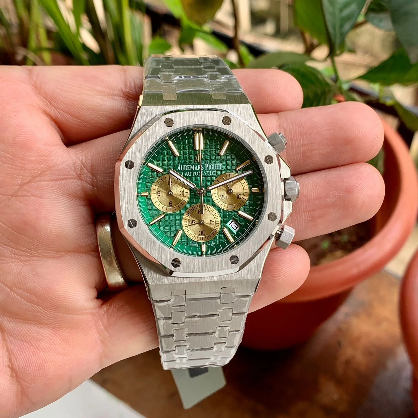 Audemars Piguet Royal Oak Offshore Chronograph Silver-Green