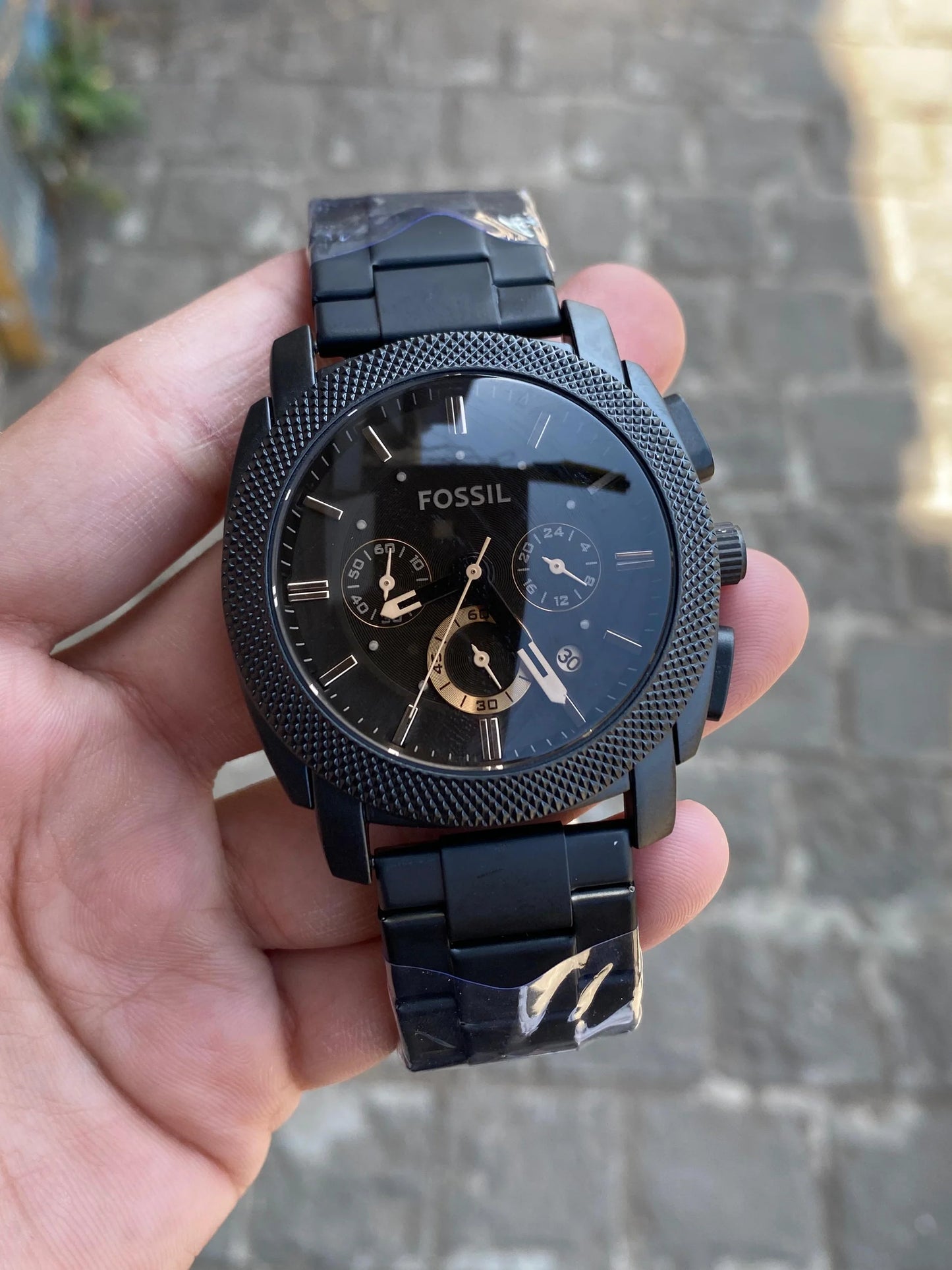 Buy Fossil Men Black Dial Watch FS4682