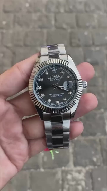 Rolex Date just 41 Black Diamond