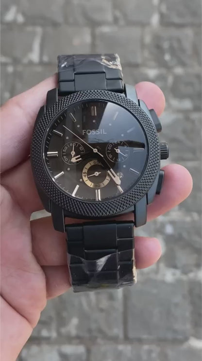 Buy Fossil Men Black Dial Watch FS4682