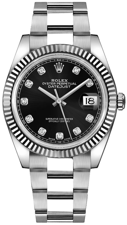 Rolex Date just 41 Black Diamond